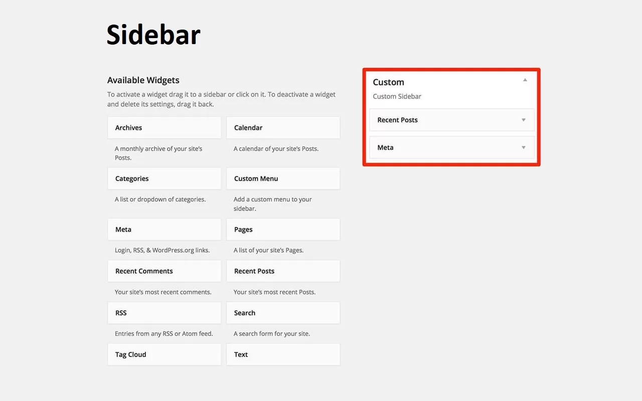 Como ativar a Sidebar no WordPress